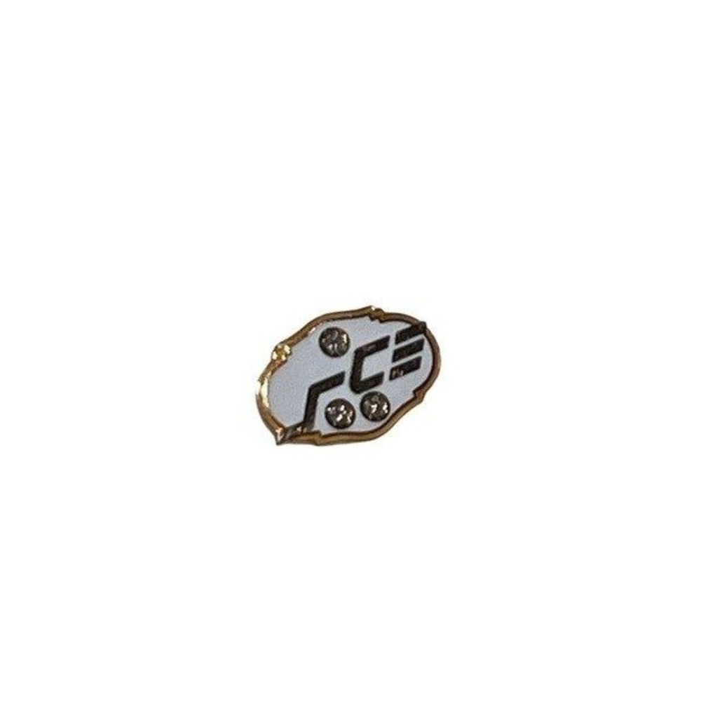 Vintage SCE Southern California Edison 10K Gold Diamond Enamel Logo Lapel Pin